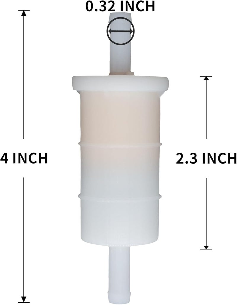 QUICKMARINE 4 Pcs 816296Q2 Inline Fuel Filters with Clamps for 5/16 Inch Fuel Lines and Mercury Marine 30-200 HP Outboard Motors replace 35-164941 Sierra 18-7830 Boat Engine - Image 2